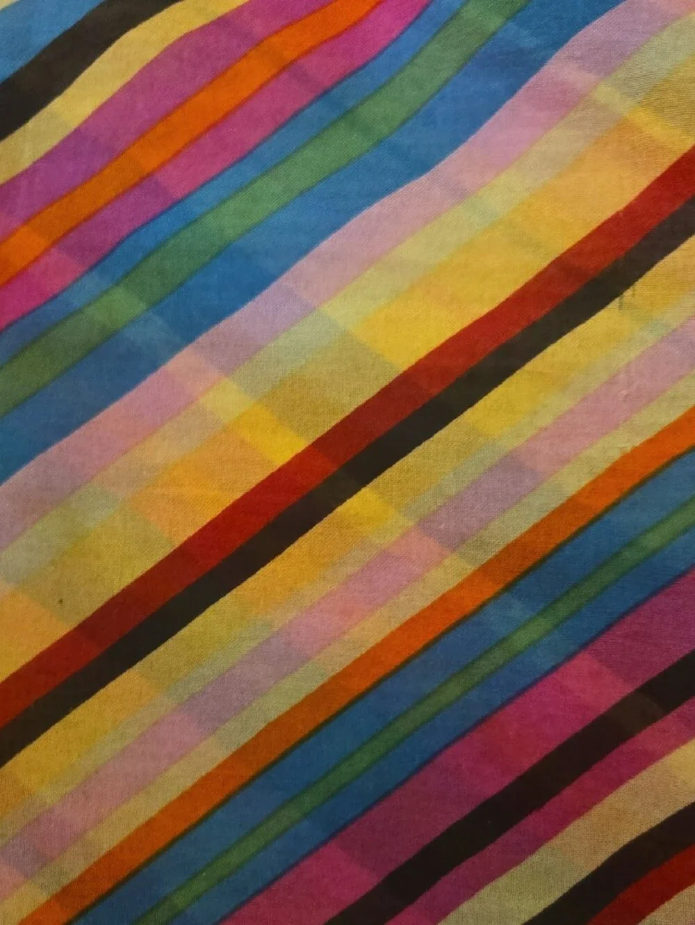 Cejon Multicolor Diagonal Stripe Scarf